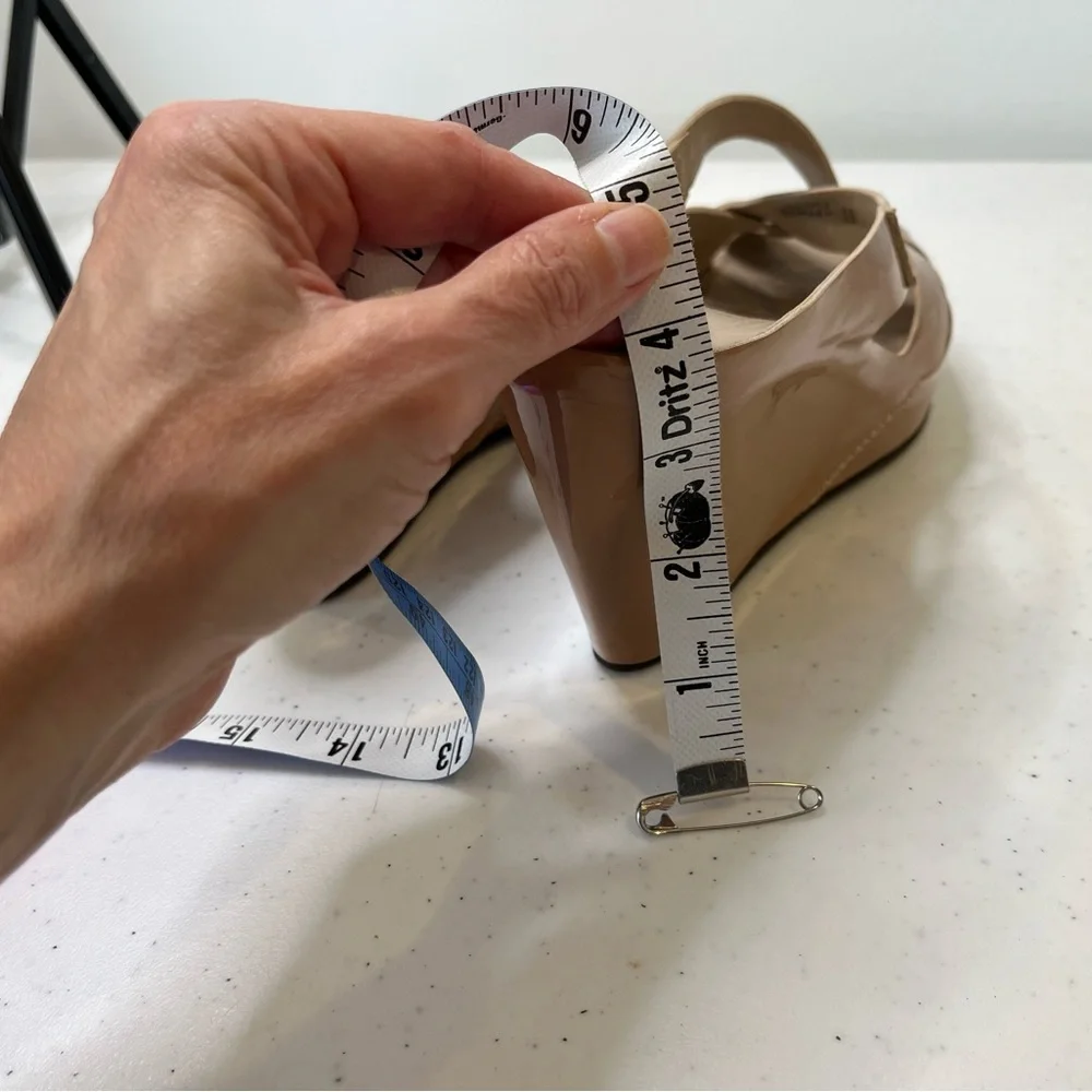 Gorgeous AGL Nude Platform Leather Sandals Women 38 - Picture 8 of 10